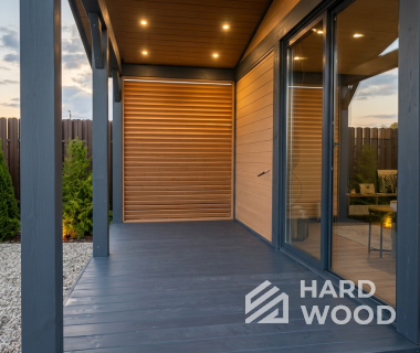 Серая беседка для дачи из дерева №101 - фото 2299