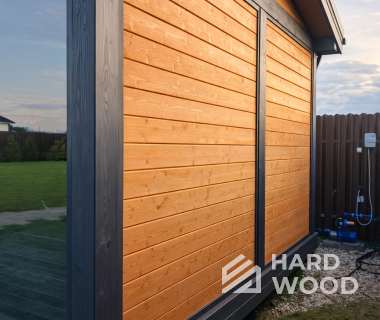 Серая беседка для дачи из дерева №101 - фото 2300